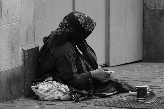 The eyes of a beggar